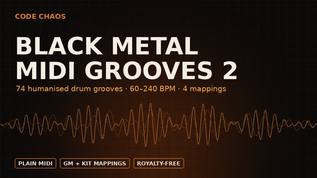 Cover: Black Metal MIDI Grooves 2