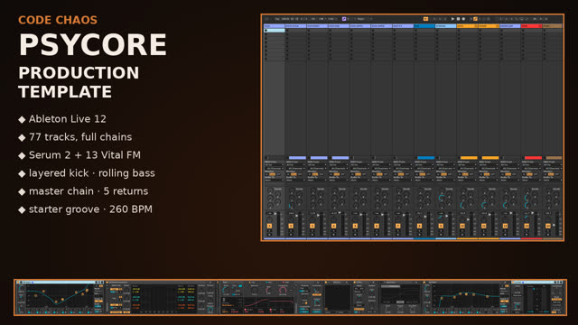 Cover: Psycore Production Template (Ableton Live 12)